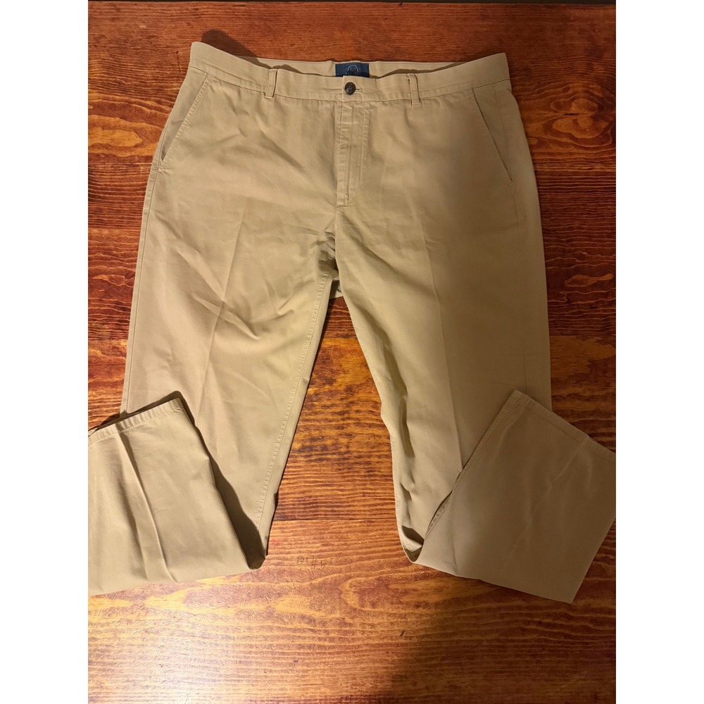 Even Tide Chino Pants Men 40x34 Khaki Tan Relaxed Fit 100%‎ Cotton.
